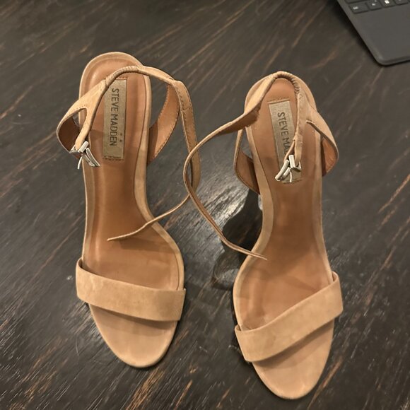 Nude Steve Madden Strappy Heels Size 7.5 - Picture 2 of 3